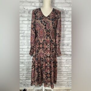 Just Taylor Peasant Boho Dress